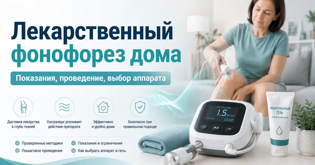 Лекарственный фонофорез в домашних условиях: показания, проведение и выбор аппарата